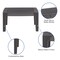 Merrick Lane Malmok Outdoor Coffee Table Faux Rattan Wicker Pattern Resin All-Weather Patio Coffee Table With Wood Plank Top Design